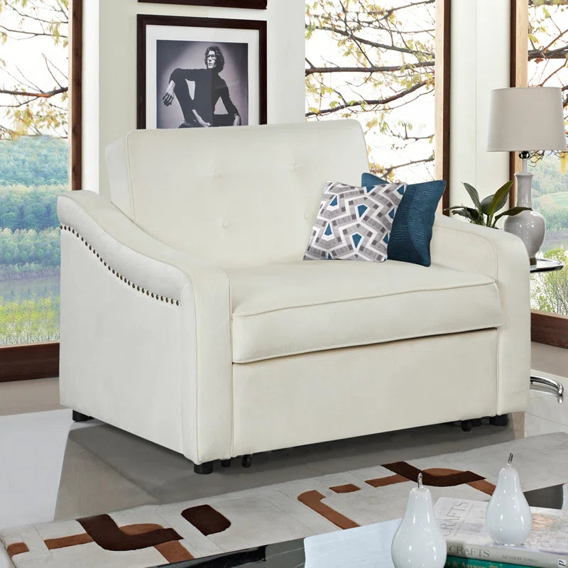 Sofa Bed: 50.6'' Upholstered Sofa Cum Bed