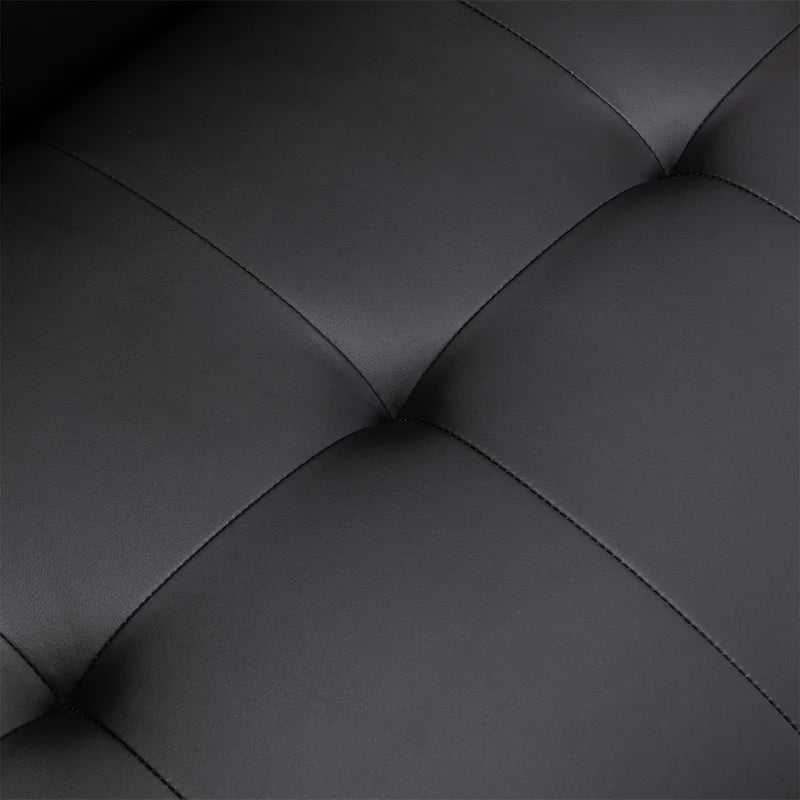 Sofa Bed: 51.5'' Leather Sleeper Sofa Cum Bed