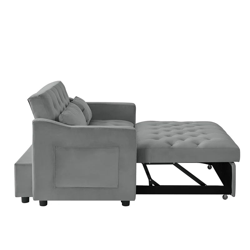 Sofa Bed: 52.7'' Upholstered Loveseat Sofa Cum Bed