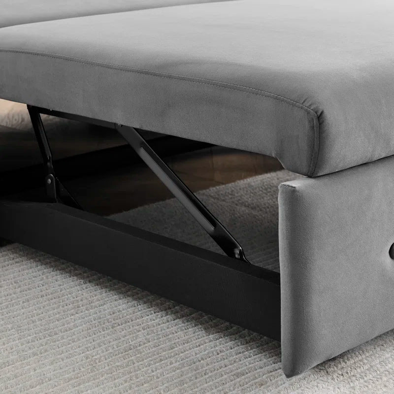 Sofa Bed: 55.5'' Upholstered Sleeper Sofa Cum Bed