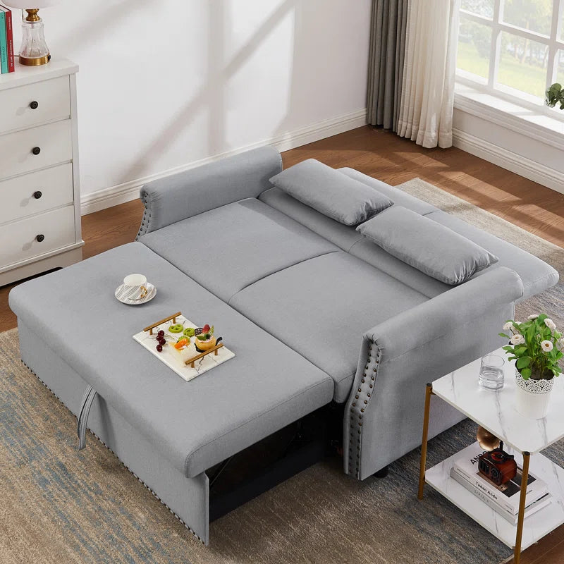 Sofa Bed: 55'' Upholstered 2 Seater Sofa Cum Bed