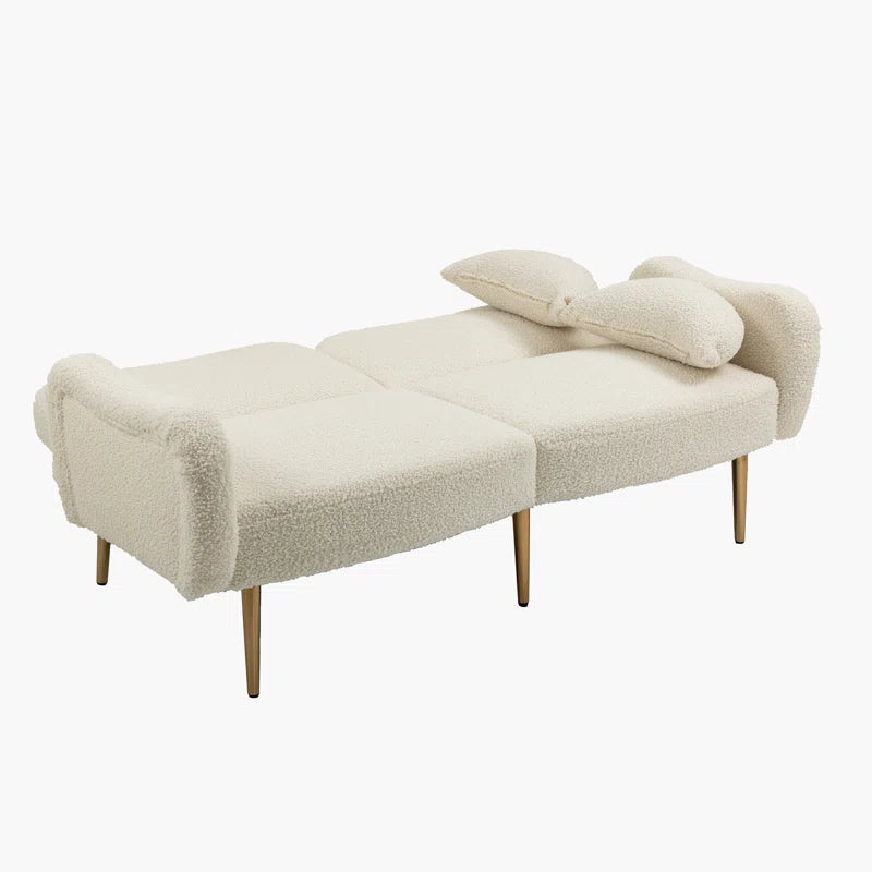 Sofa Bed: 64.96'' Upholstered Convertible Sofa Cum Bed