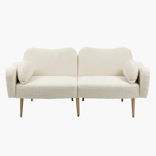 Sofa Bed: 64.96'' Upholstered Convertible Sofa Cum Bed