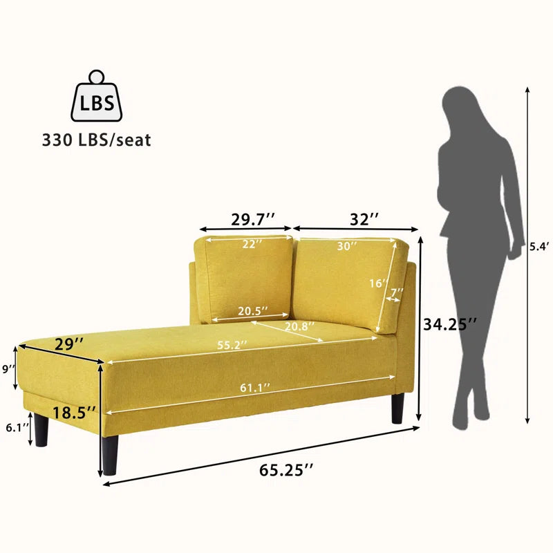Sofa Bed: 65.24'' Upholstered Sofa Cum Bed