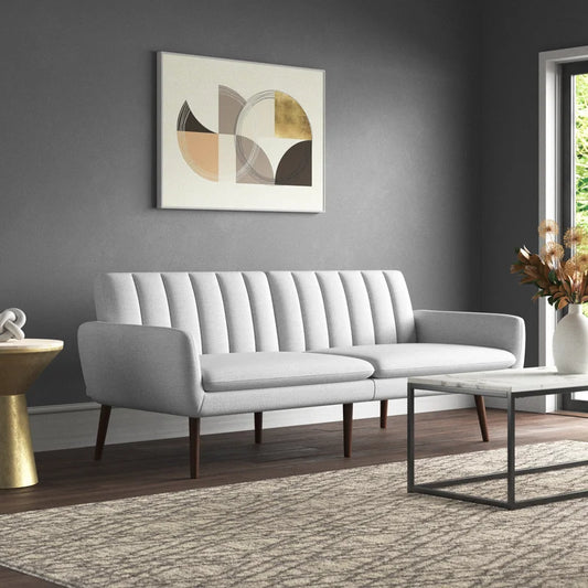 Sofa Bed: 81.25'' Upholstered Tufted Sofa Cum Bed