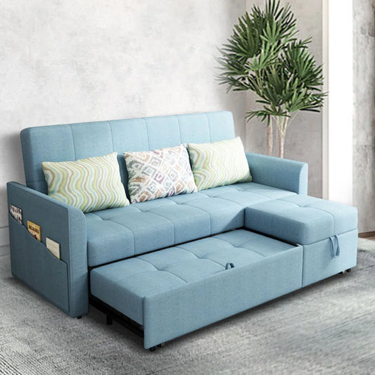 Sofa Bed: 82.7'' Upholstered Sleeper L Shape Sofa Cum Bed
