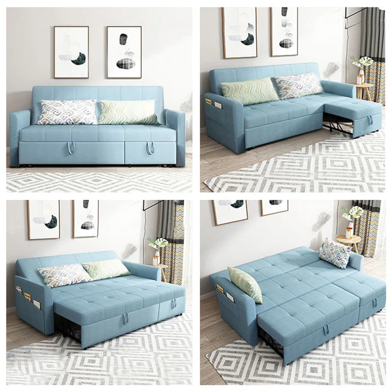 Sofa Bed: 82.7'' Upholstered Sleeper L Shape Sofa Cum Bed