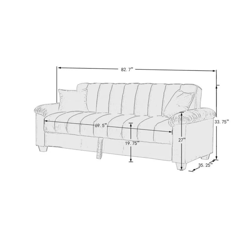Sofa Bed: 83'' Sofa Cum Bed Velvet