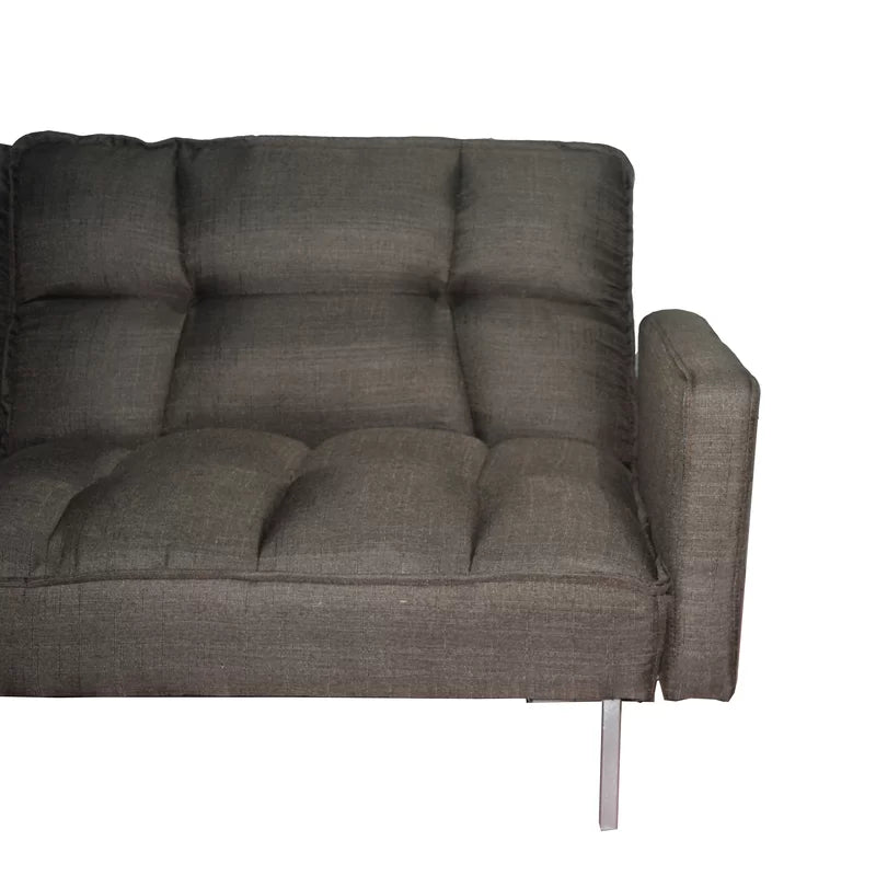 Sofa Bed: Brown Fabric L Shape Sofa Cum Bed