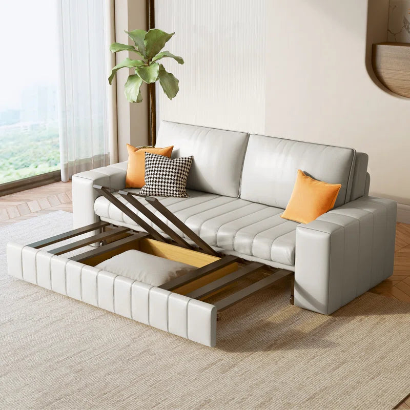 Sofa Bed: Leather Sofa Cum Bed
