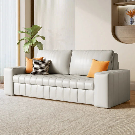 Sofa Bed: Leather Sofa Cum Bed
