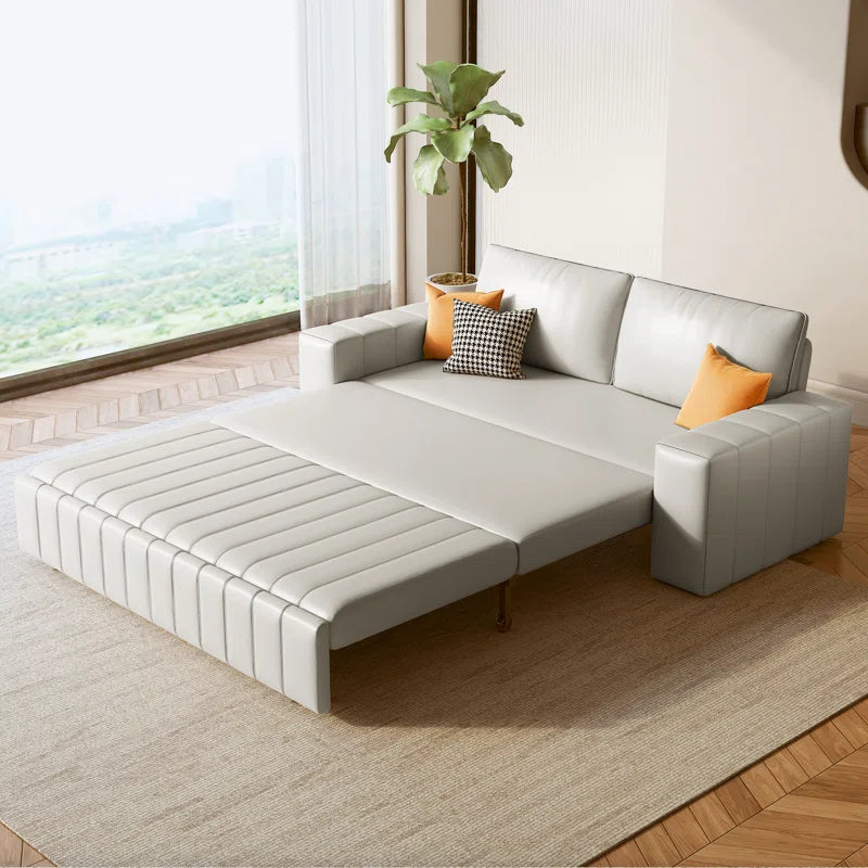 Sofa Bed: Leather Sofa Cum Bed