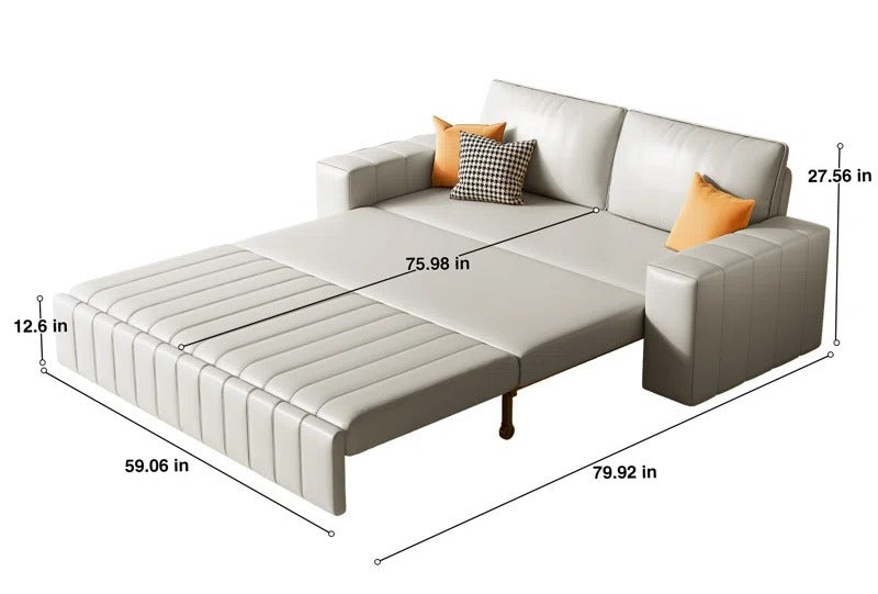 Sofa Bed: Leather Sofa Cum Bed