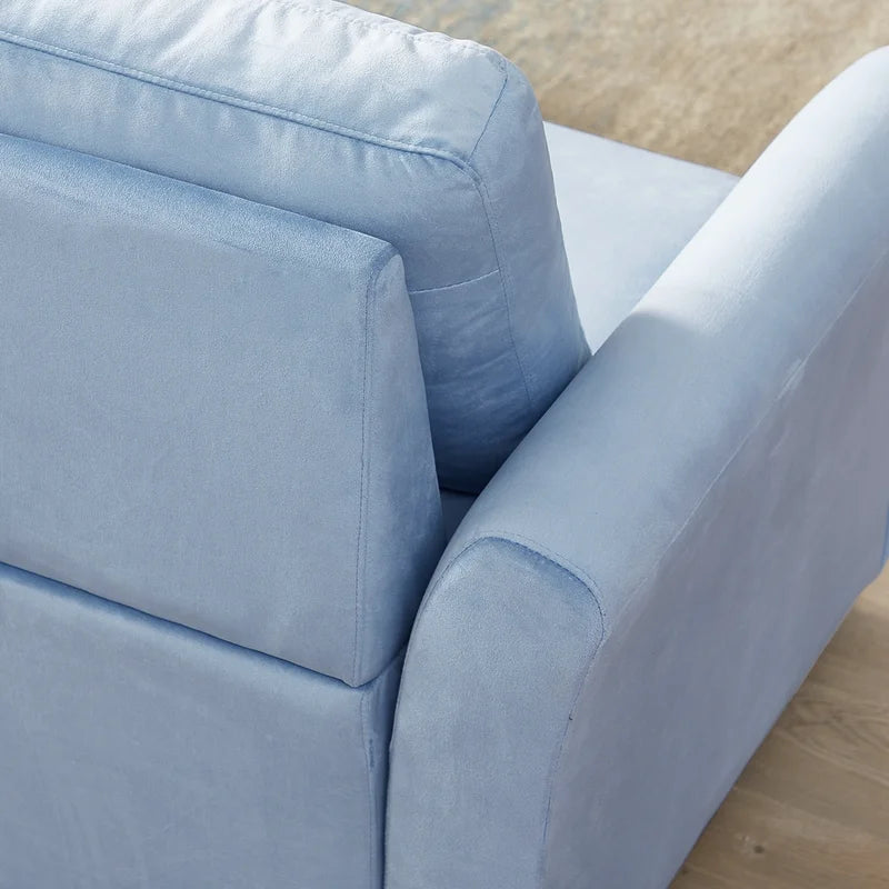 Sofa Bed: Upholstered Sectional L Shape Sofa Cum Bed Blue