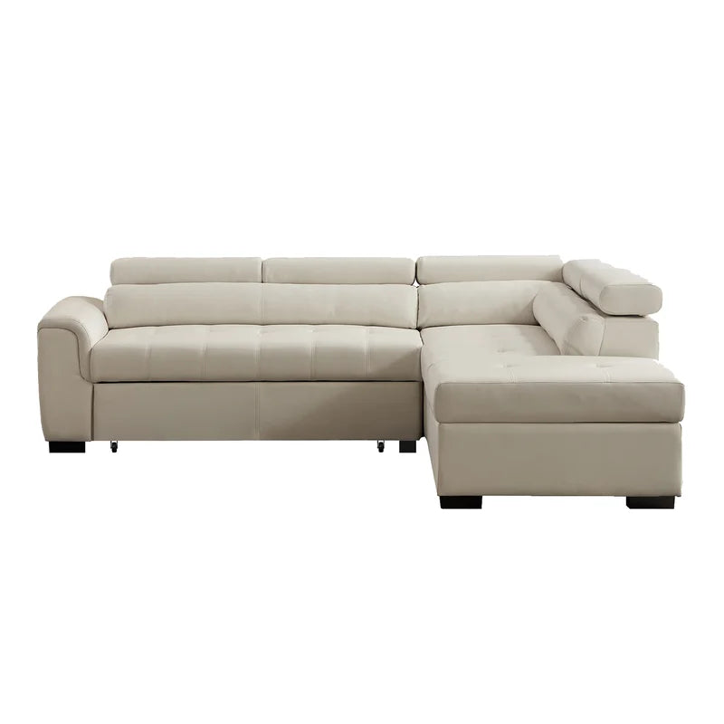 Sofa Cum Bed: Leather Sectional L Shape Sofa Cum Bed