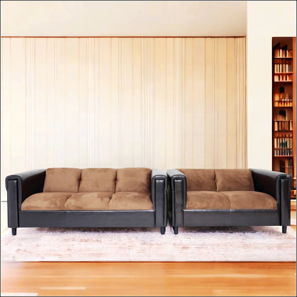 7 Seater Sofa Set: Premium Sofa Set with Solid Wood Frame