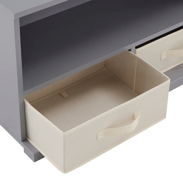 Kids Toy Storage Unit: 3-Bin Stackable Organiser with Shelf