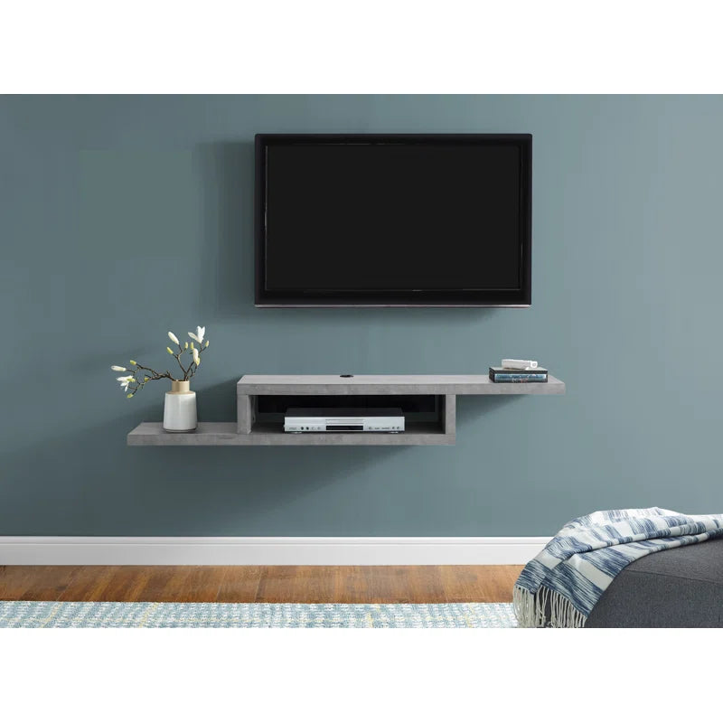 tv panel: Floating TV Console for 65" Screens with Sleek Design and Hidden Storage
