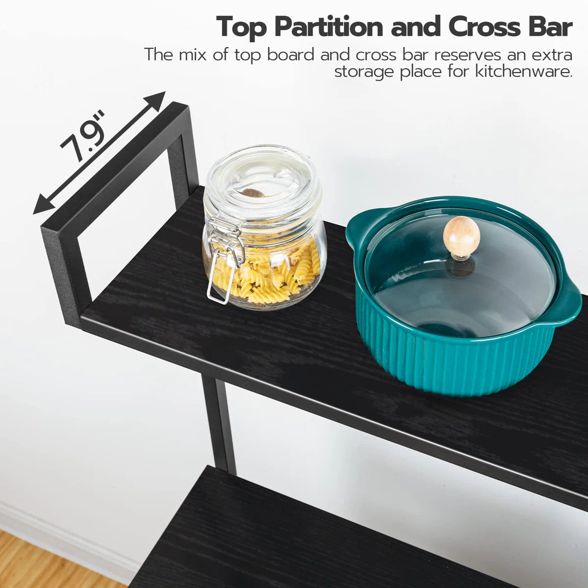 Kitchen Rack: Standard Baker's Rack Made of 35.4" Steel with Microwave Compatibility
