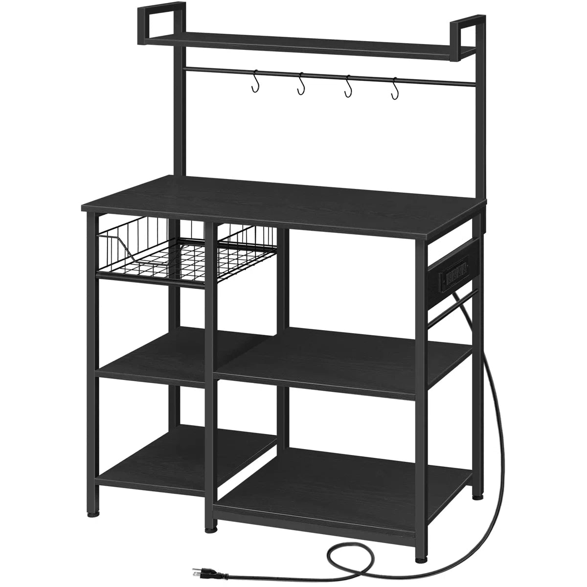 Kitchen Rack: Standard Baker's Rack Made of 35.4" Steel with Microwave Compatibility