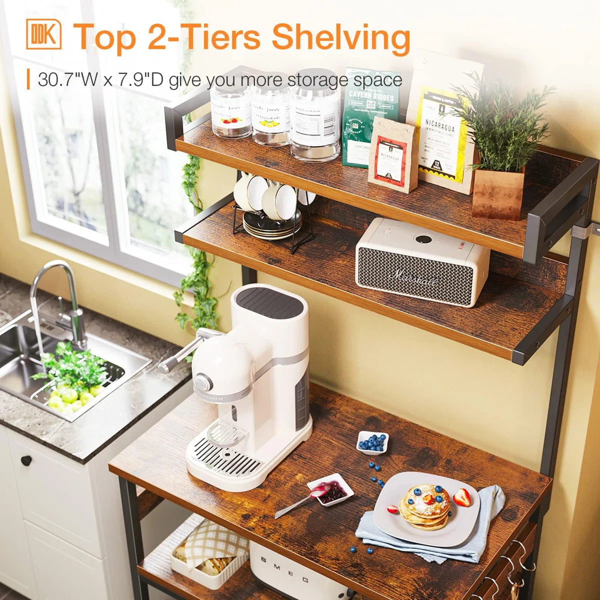 Kitchen Rack: Steel Standard Baker's Rack with Microwave Compatibility