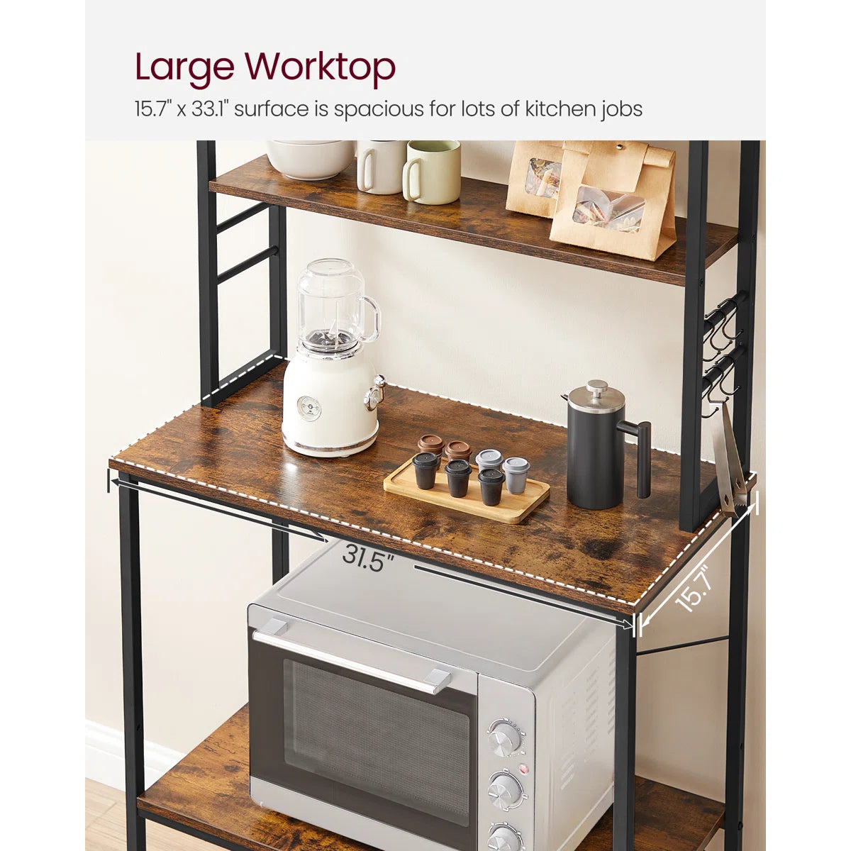 Microwave Stands: Stylish Baker's Rack in Storage space made in Steel's