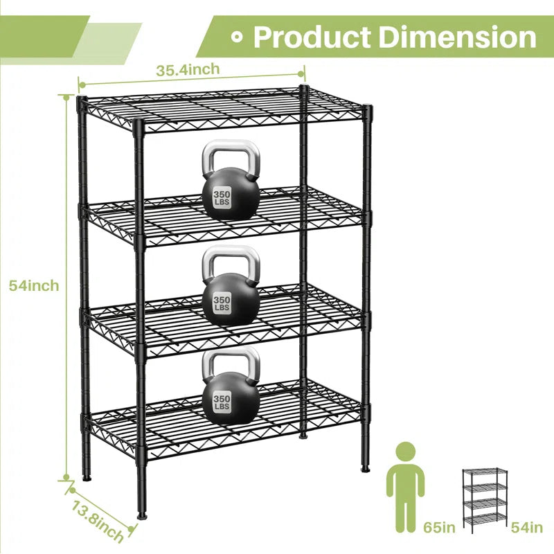 Kitchen Racks: Heavy-duty standing shelf organizer for the kitchen with adjustable metal wire racks