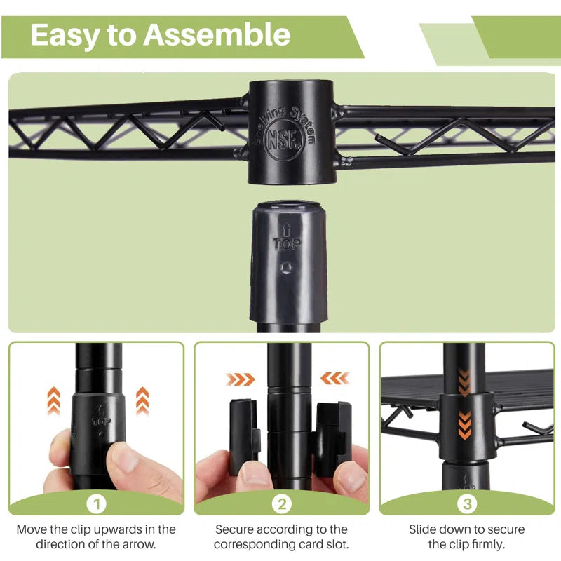 Kitchen Racks: Heavy-duty standing shelf organizer for the kitchen with adjustable metal wire racks