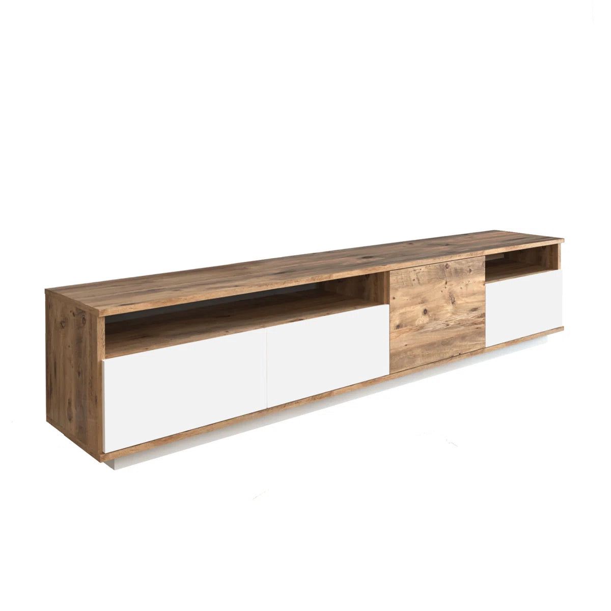 tv panel: Modern tv panel with Shelves, Designed for TVs Up to 40"