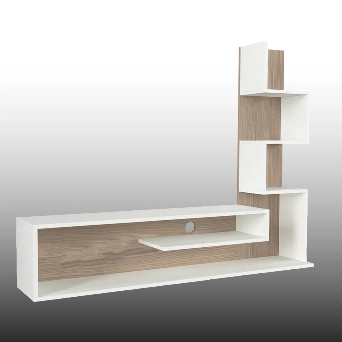 tv panel: 60" tv panel Set with Open Storage and One Side Pier