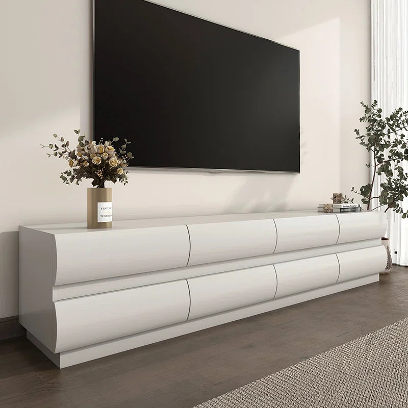 tv panel: 79.2" Nordic Style tv panel with 8 Spacious Storage Drawers