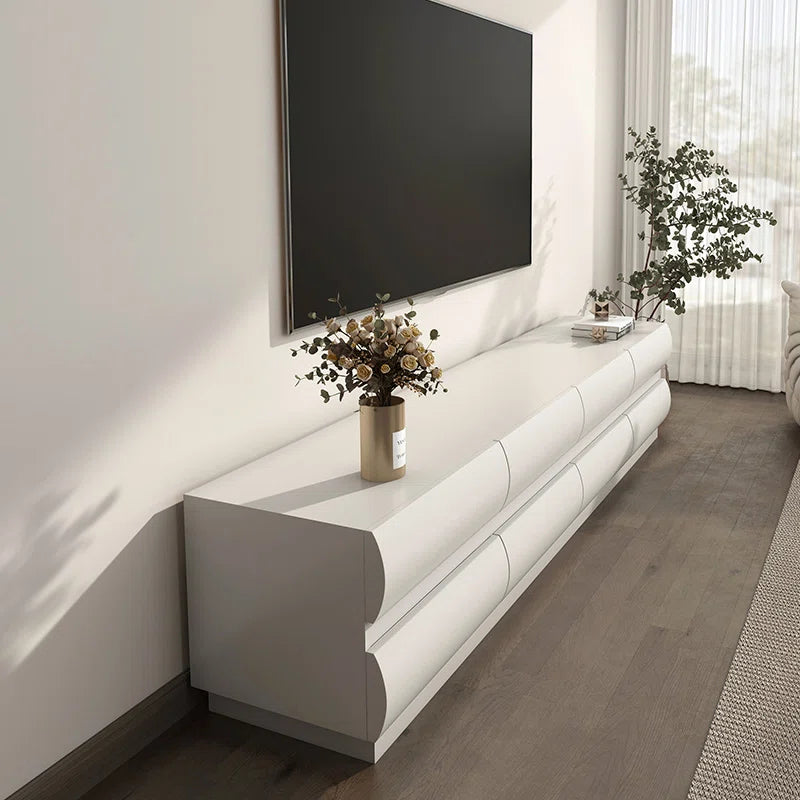 tv panel: 79.2" Nordic Style tv panel with 8 Spacious Storage Drawers