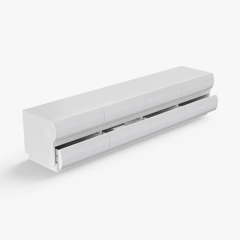 tv panel: 79.2" Nordic Style tv panel with 8 Spacious Storage Drawers
