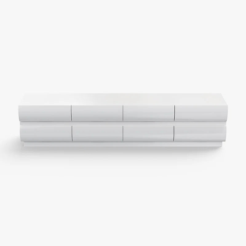 tv panel: 79.2" Nordic Style tv panel with 8 Spacious Storage Drawers