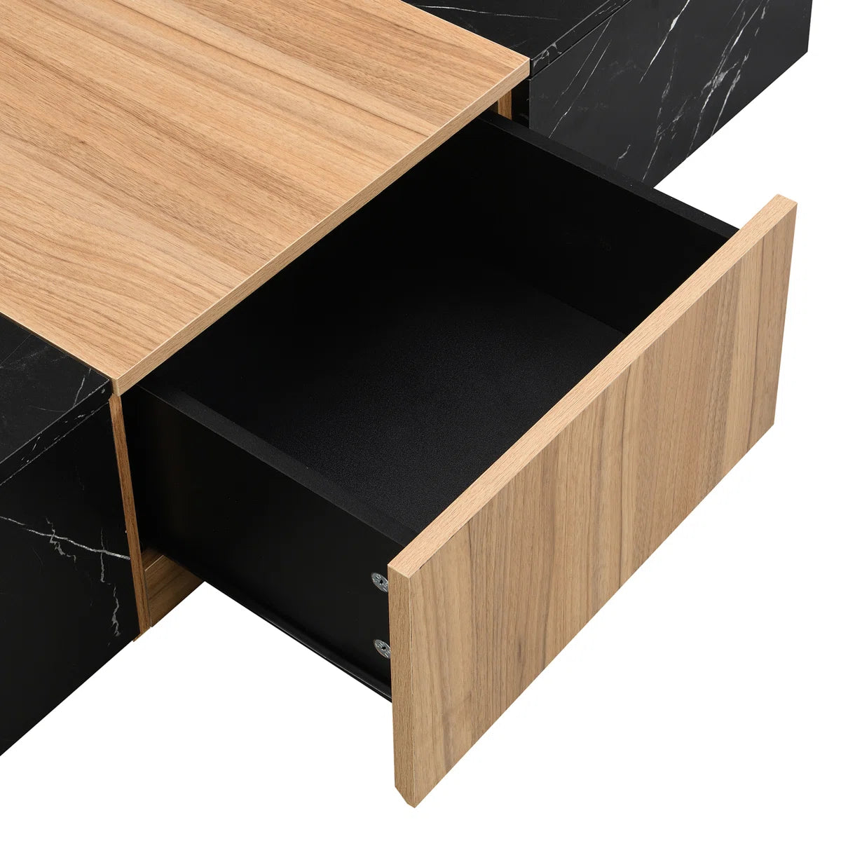 tv panel: Modern tv panel with Wood Grain Finish and 4 Drawers, Fits Up to 88" TVs