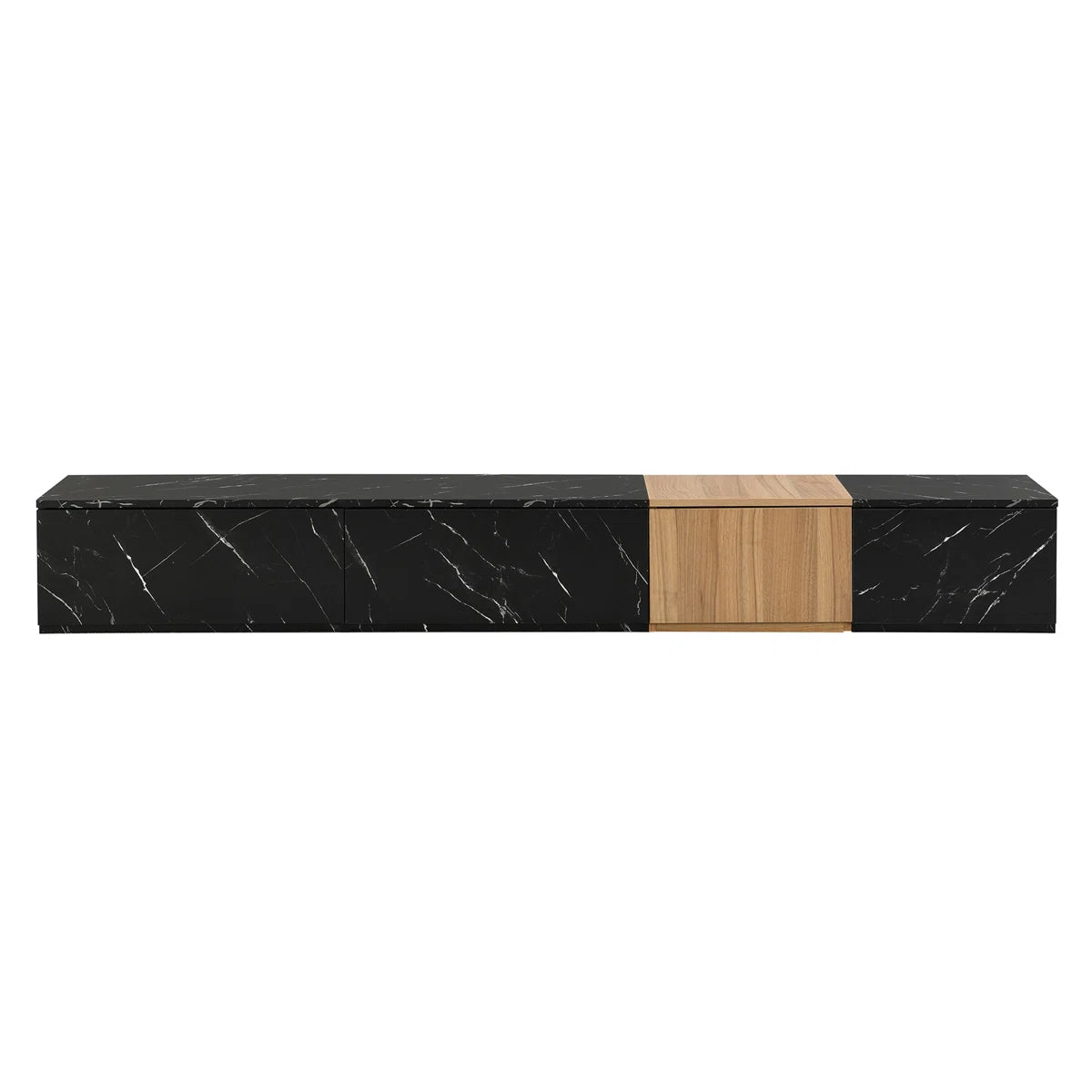 tv panel: Modern tv panel with Wood Grain Finish and 4 Drawers, Fits Up to 88" TVs