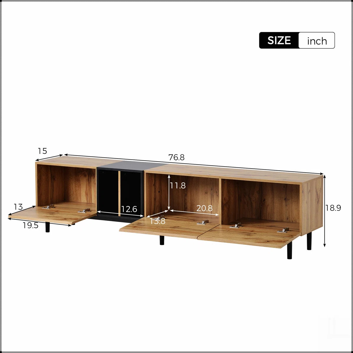 tv panel: tv panel for 80’’TV with 3 Doors, Media Console Table, Entertainment Center with Storage Cabinet