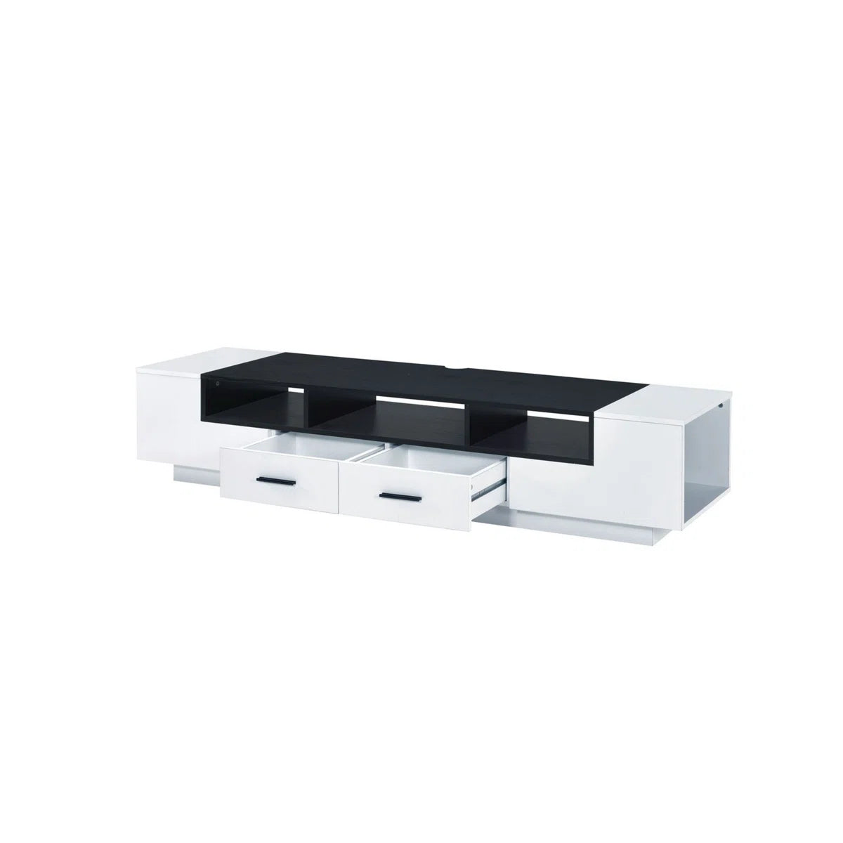 tv panel: Stylish tv panel with Cabinets and Shelves, holds TVs up to 70 Inches
