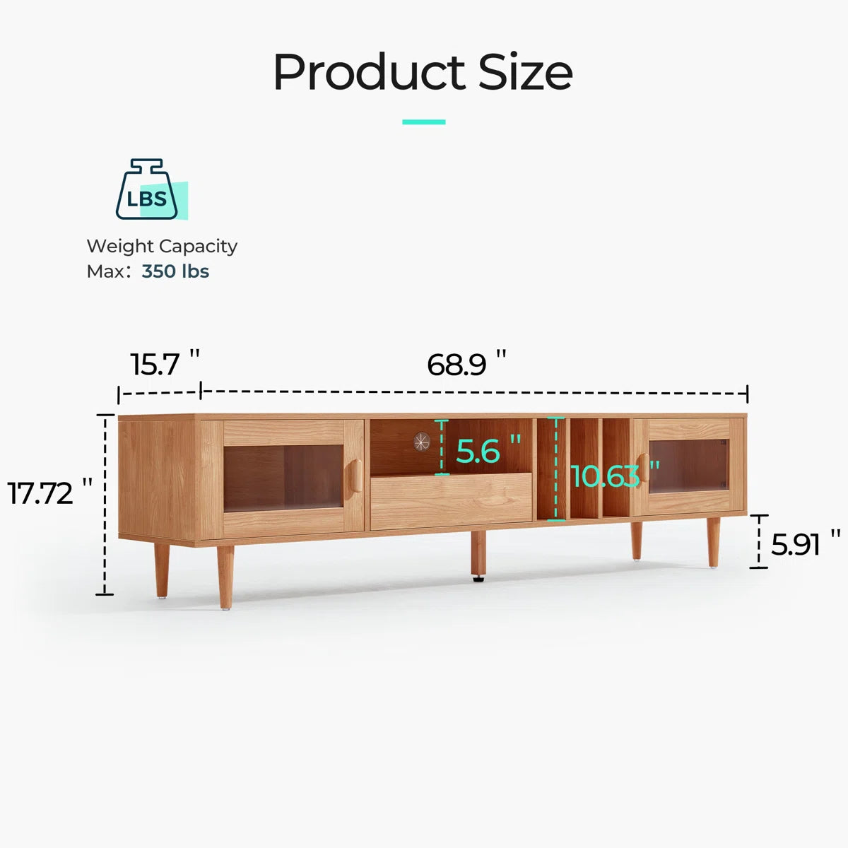 tv panel: Modern tv panel fits up to 78" with ample storage