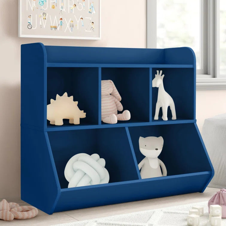 Kids Toy Storage Unit – Multi-Cubby Wooden Organiser with Raised Top & Spacious Storage
