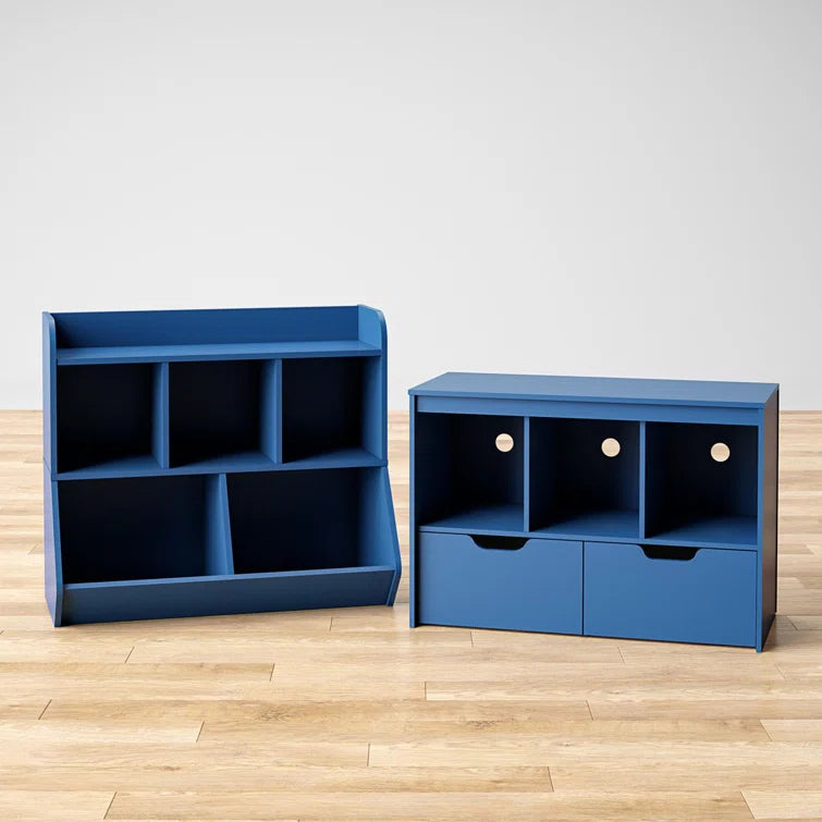 Kids Toy Storage Unit – Multi-Cubby Wooden Organiser with Raised Top & Spacious Storage