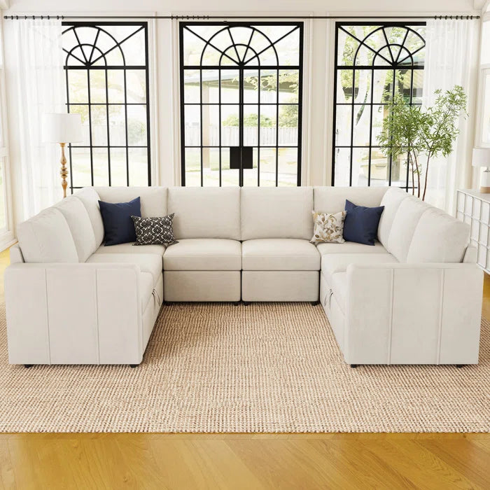 7 Seater Sofa Set: Oversized U-Shaped Modular Sectional Couch