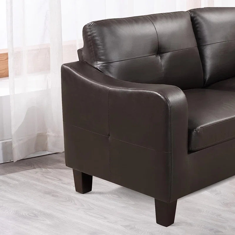 Luxury Sofa Sets: 2-Piece Faux Leather Reception Sofa & Loveseat Set