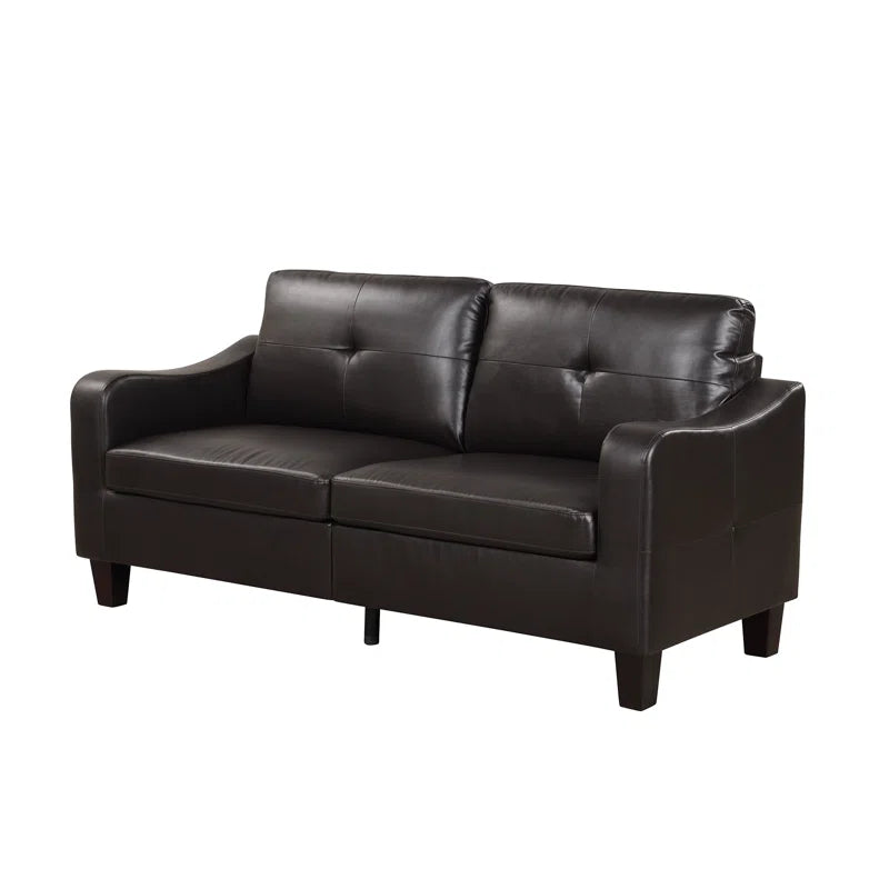 Luxury Sofa Sets: 2-Piece Faux Leather Reception Sofa & Loveseat Set