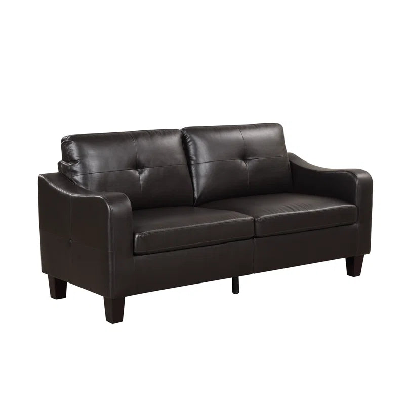 Luxury Sofa Sets: 2-Piece Faux Leather Reception Sofa & Loveseat Set