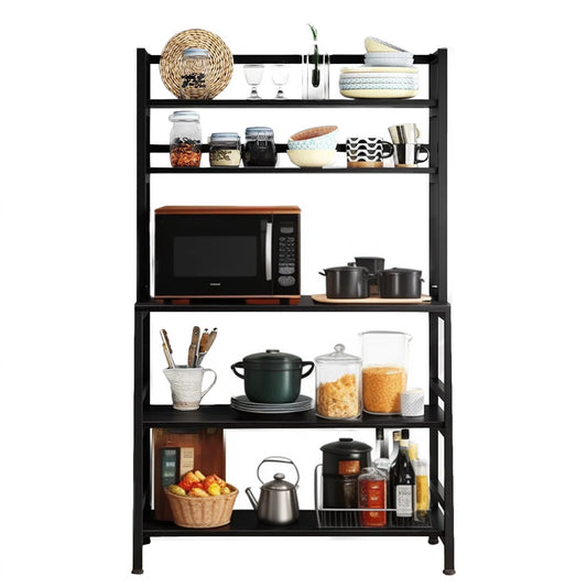 Microwave Stands: 31.5'' Stainless Steel Standard Baker's Rack with Microwave Compatibility