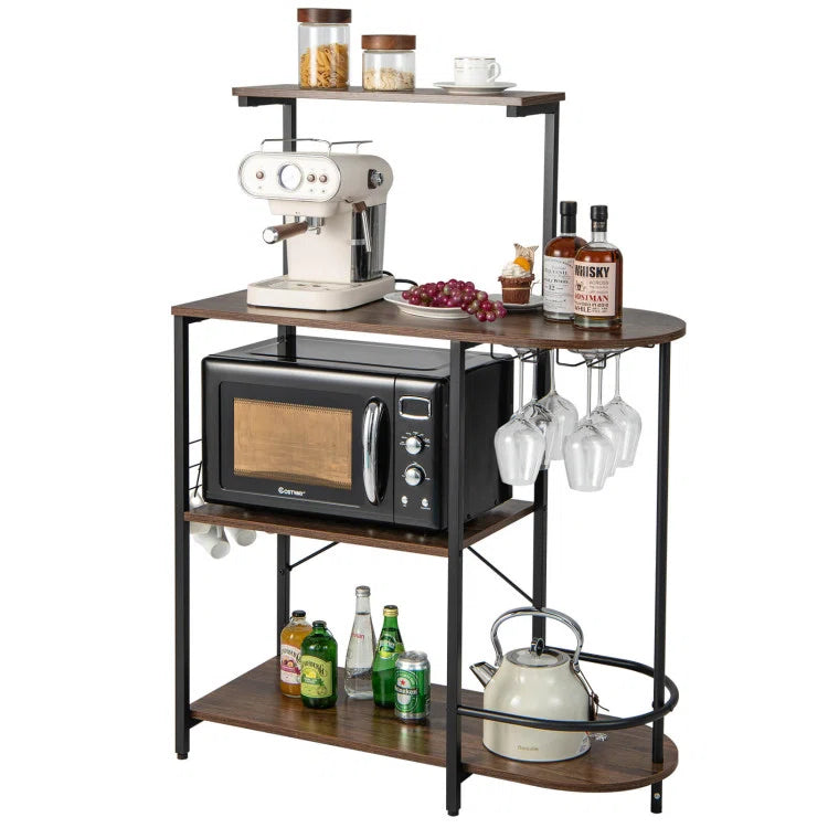 Microwave Stands: 35.5'' Steel Standard Baker's Rack with Microwave Compatibility