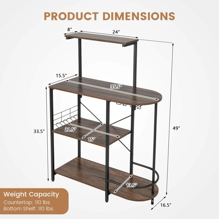 Microwave Stands: 35.5'' Steel Standard Baker's Rack with Microwave Compatibility