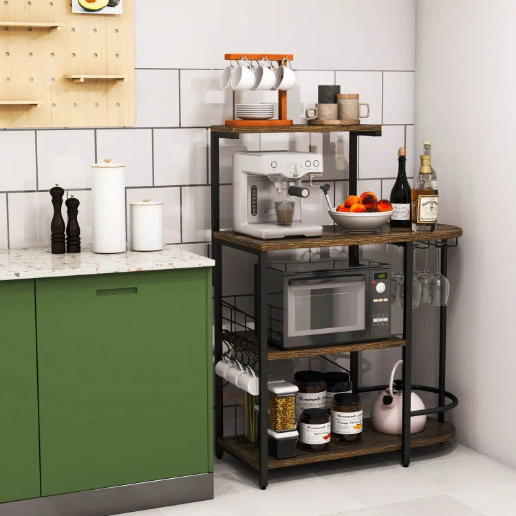 Microwave Stands: 35.5'' Steel Standard Baker's Rack with Microwave Compatibility
