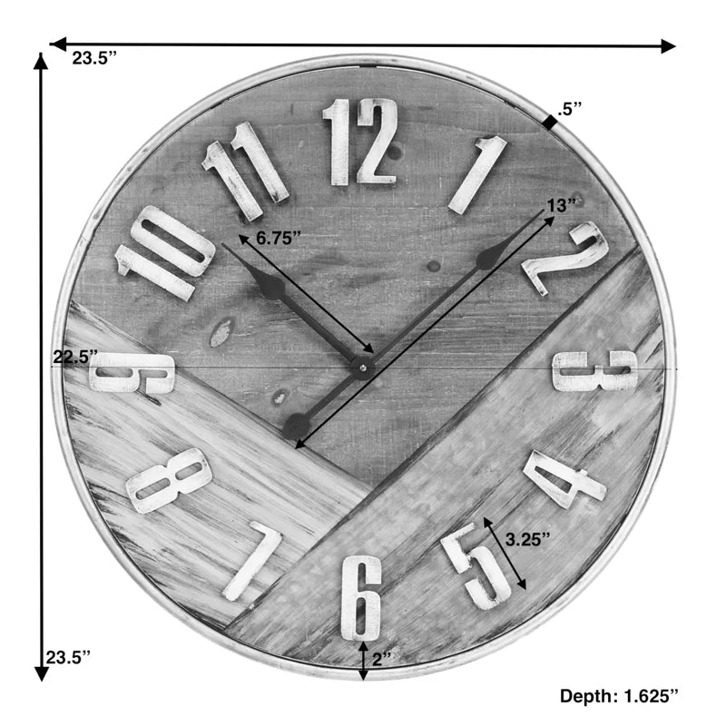 Wall Decor: Big Metal Wall Clock
